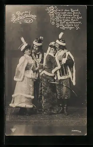 AK Operette Der Bettelstudent, Befreit das Land, Geknüpft das Band...