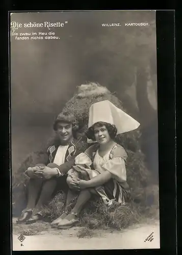 AK Die schöne Risette, Sänger Willenz und Kartousch, Operette
