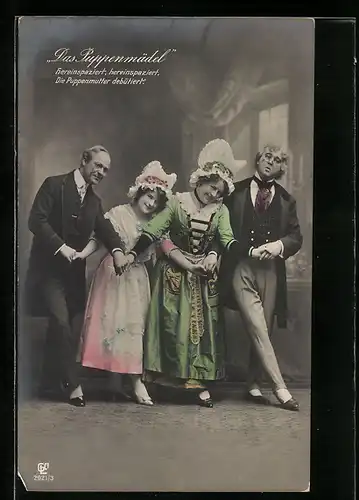 AK Operette Das Puppenmädel!, Darsteller Waldemar, Weise, Keplinger und König