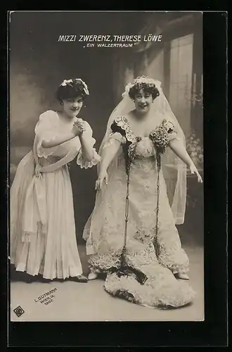 AK Ein Walzertraum, Mizzi Zwerenz und Therese Löwe