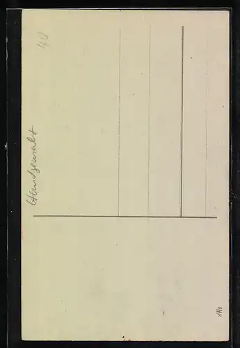 Künstler-AK Handgemalt: Schablonenmalerei, Gewässer und Windmühle