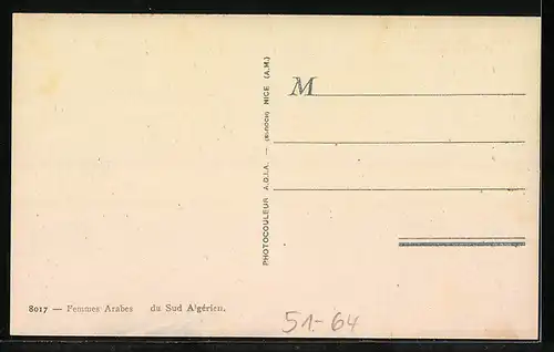 AK Halbnackte Araberinnen aus Algerien, Femmes Arabes du Sud Algérien