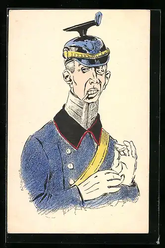 AK Rauchender Soldat in Uniform mit Helm