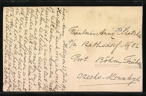 Künstler-AK Handgemalt: Landschaft mit Windmühle