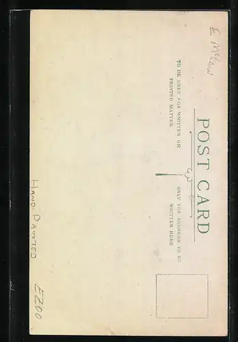 Künstler-AK Handgemalt: Landschaft mit Bergen