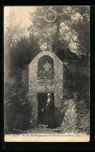 AK Belpeuch, Notre-Dame de Belpeuch, La Fontaine decouverte en 1912