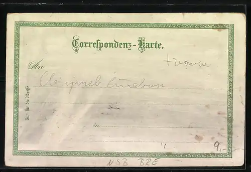 Lithographie Breslau, Liebichshöhe, Ansicht vom Stadttheater