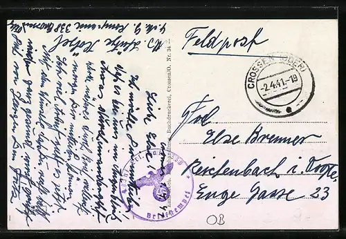 AK Crossen /Oder, Artillerie- und Infanterie-Kaserne