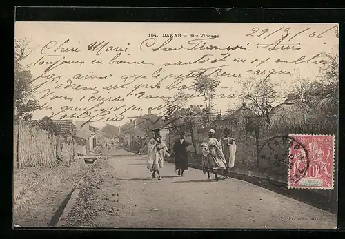 AK Dakar, Strassenansicht Rue Vincens