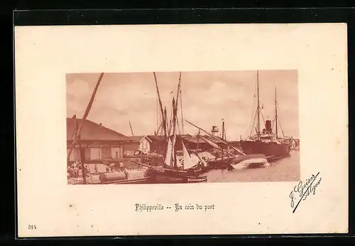 AK Philippeville, Un coin du port