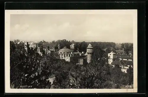 AK Piestany, Ortsansicht aus der Vogelschau