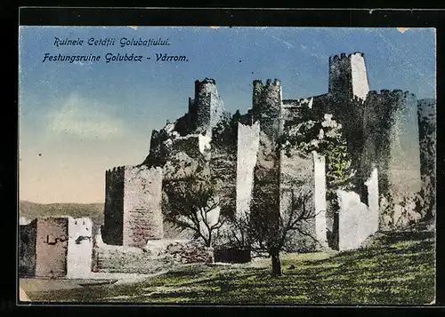 AK Golubácz, Ansicht der Festungsruine