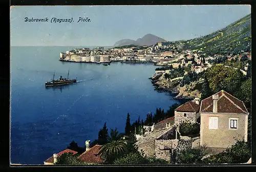 AK Dubrovnik, Ploce, Schiff verlässt den Hafen