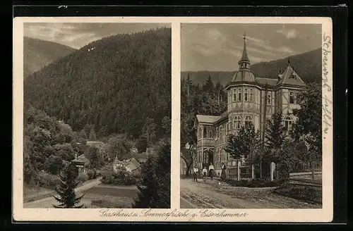 AK Bockschmiede, Teilansicht und Gasthaus z. Eisenhammer