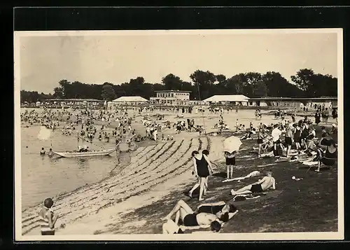 AK Karlsruhe, Rheinstrandbad Rappenwört