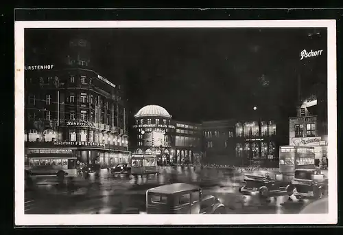 AK Berlin-Tiergarten, Potsdamer Platz bei Nacht