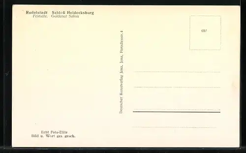 AK Rudolstadt, Schloss Heidecksburg