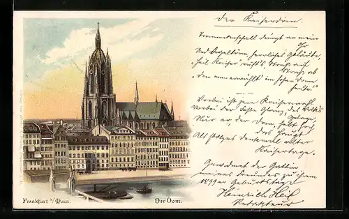 Lithographie Alt-Frankfurt, Der Dom