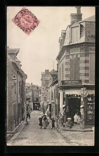 AK Villerville, La Grande Rue