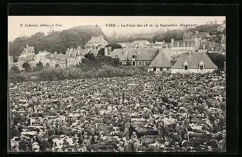 AK Vire, La Foire des 28 et 29 Septembre, fragment