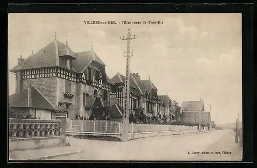 AK Villers-sur-Mer, Villas route de Trouville