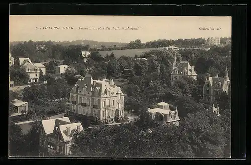 AK Villers-sur-Mer, Panorama, Villa Mariani