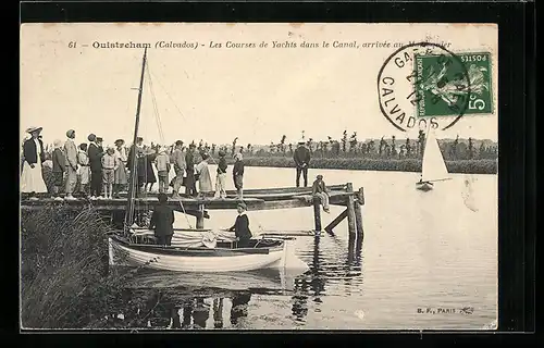 AK Ouistreham, Les Courses de Yachts dans le Canal, arrivée au Maresquier