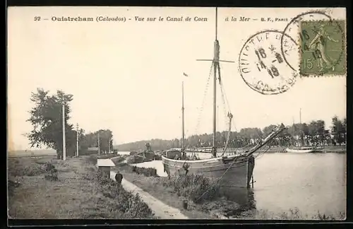 AK Ouistreham, Vue sur le Canal de Caen