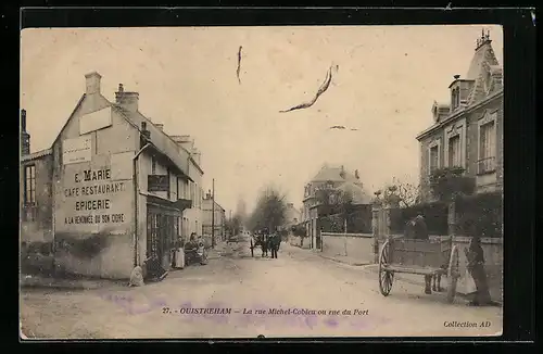 AK Ouistreham, La rue Michel-Cobieu ou rue du Port