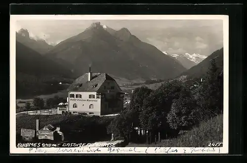AK Fulpmes, Blick zum Gasthof Alpenrose