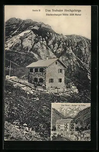 AK Starkenburger Hütte im Stubaier Hochgebirge