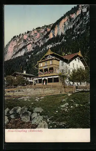 AK Neu-Ginzling /Zillertal, Gasthof Tipotsch