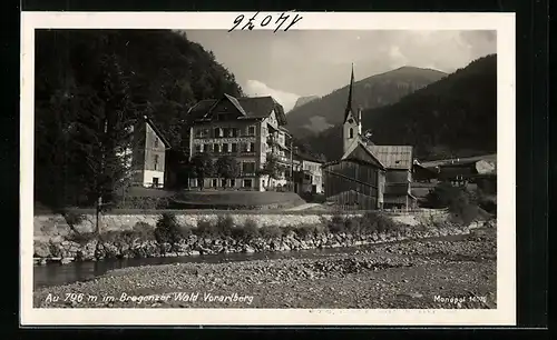 AK Au i. Bregenzer Wald, Hotel & Pension Krone, Kirche