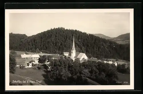 AK Scheffau b. Ellmau, Ortsansicht mit Kirche