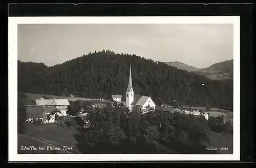 AK Scheffau b. Ellmau, Ortsansicht mit Kirche