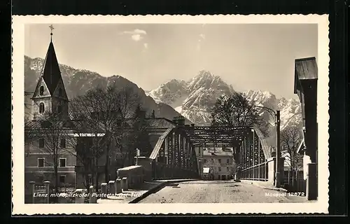 AK Lienz, Ortsansicht mit Spitzkofel