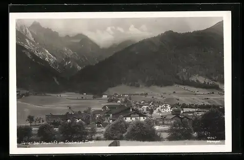 AK Neder b. Neustift, Ortsansicht aus der Vogelschau