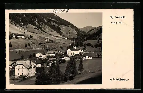 AK St. Jodock, Ortsansicht aus der Vogelschau