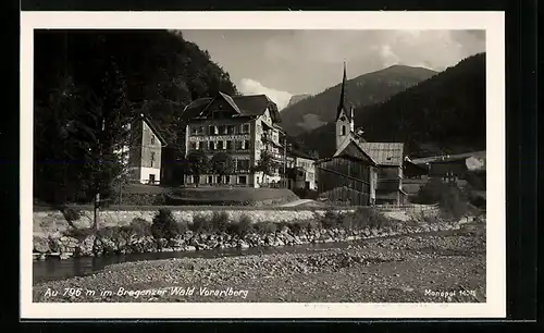 AK Au i. Bregenzer Wald, Hotel & Pension Krone, Kirche