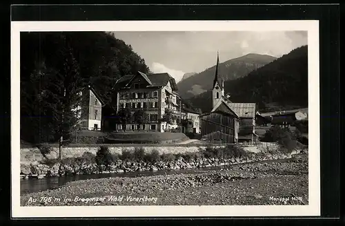 AK Au i. Bregenzer Wald, Hotel & Pension Krone, Kirche
