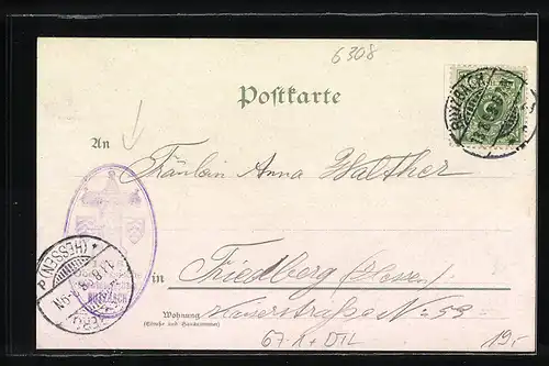 Lithographie Butzbach, Gewerbeausstellung 1898, Verschiedene Ortspartien