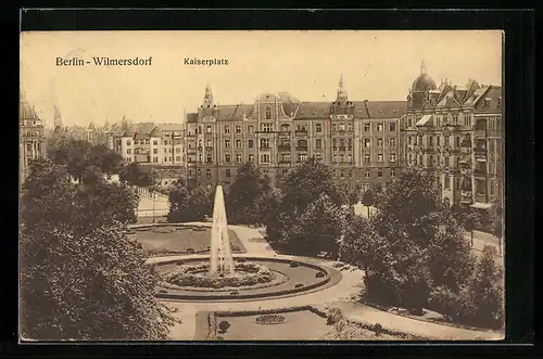 AK Berlin-Wilmersdorf, Blick auf den Kaiserplatz