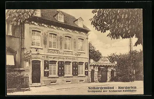 AK Neckargemünd, Hotel-Café Kurgarten