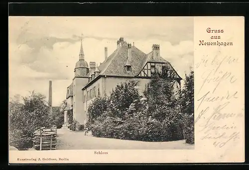 AK Neuenhagen, Ansicht vom Schloss