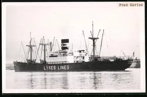 Fotografie Frachtschiff Fred Morice der Lykes Lines