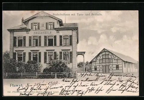 AK Flawyl, Realschulhaus mit Turn- und Reithalle