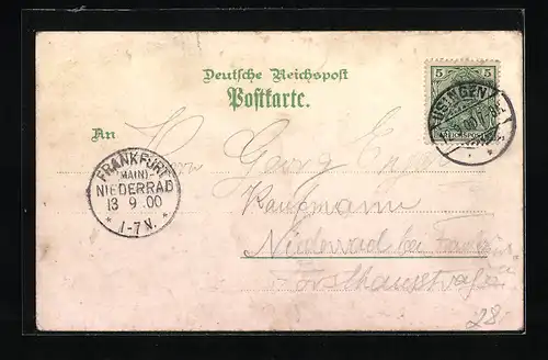 Lithographie Anspach, Gasthaus Zur Linde