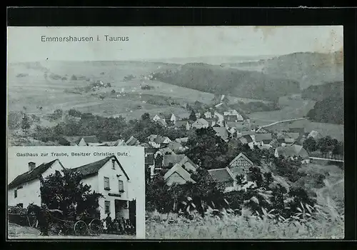 AK Emmershausen i. Taunus, Gasthaus zur Traube, Teilansicht