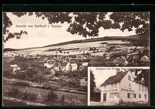 AK Dorfweil i. T., Gasthaus zum Weiltal, Gesamtansicht