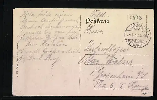 AK Anspach i. T., Eisenbahnstrasse